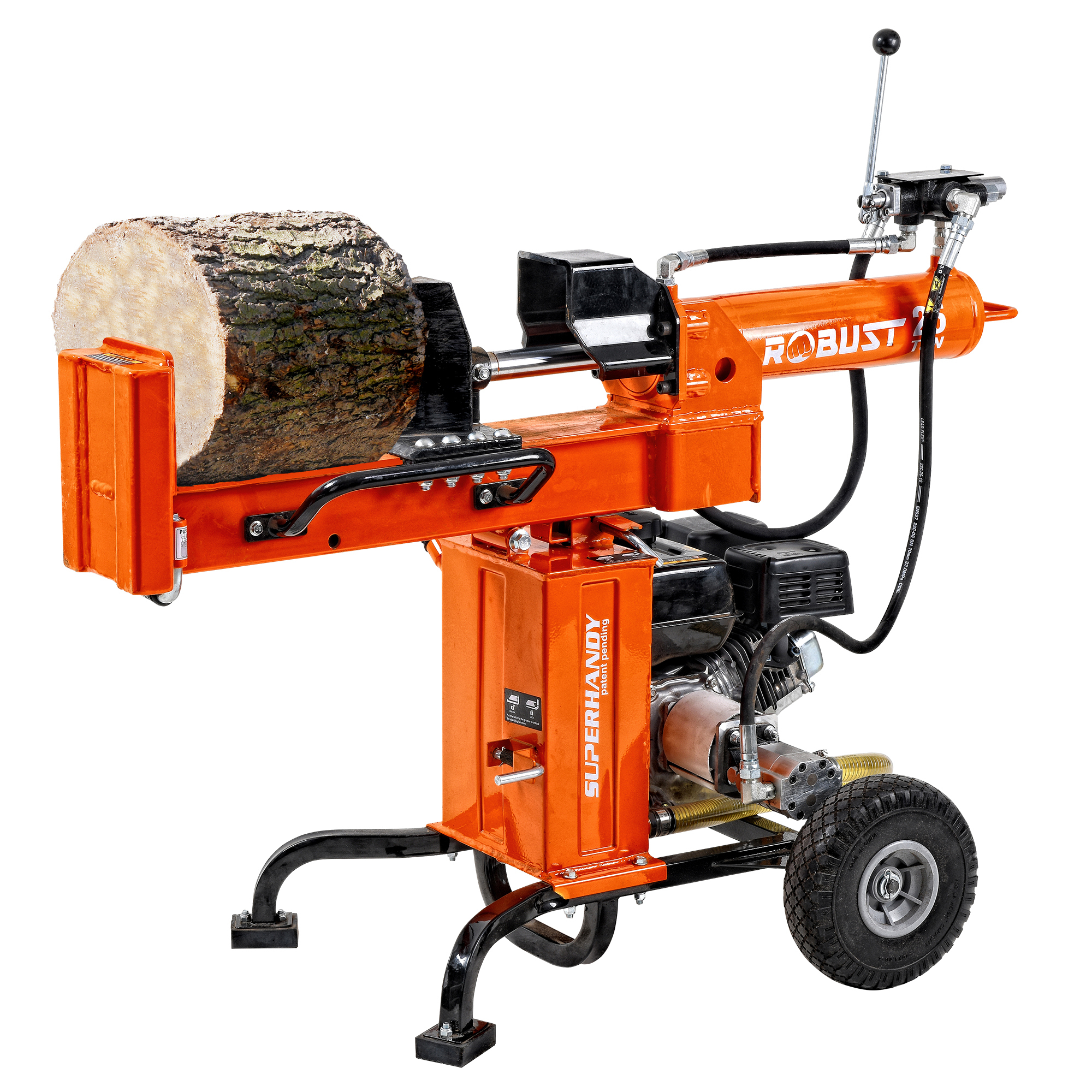 SuperHandy, 25 Ton Gas Log Splitter 7HP, Ram Force 25 Tons, Max. Log Diameter 24 in, Max. Log